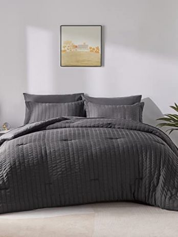 Bed in a Bag 7-Pieces All Season Bedding Sets with Comforter