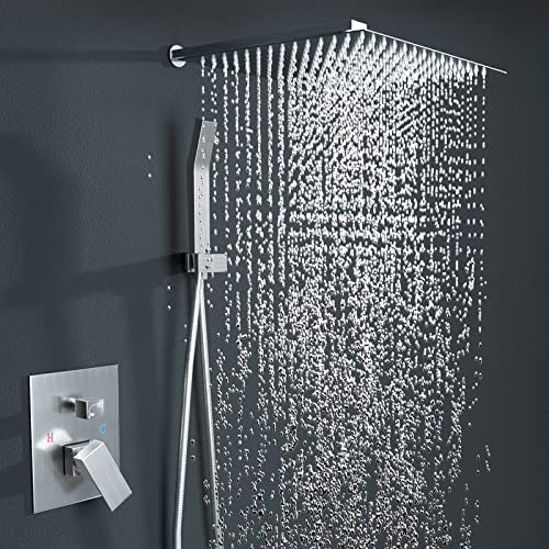 Shower System -12 Inches Bathroom Luxury Rain Mixer Shower Combo Set