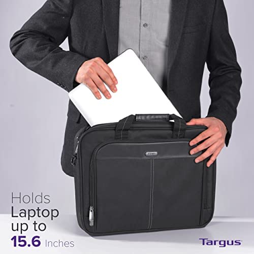 15.6″ Black Classic Slim Briefcase Foam Padded  Laptop Bag