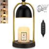 Dimmable Black Candle Warmer Lamp with Timer, House Warming Gifts New Home, Wax Melt Warmer for Jar Candles