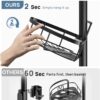 Adjustable Chrome Corner Shower Shelf: Rustproof Tension Shower Organiser Pole for Inside Showers - Image 2