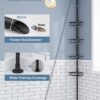 Adjustable Chrome Corner Shower Shelf: Rustproof Tension Shower Organiser Pole for Inside Showers - Image 4