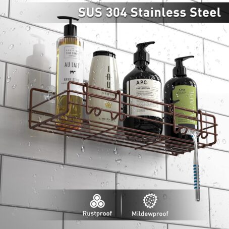 Bathroom Shower Caddy Basket with Soap Holder