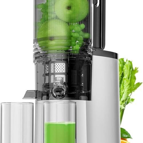 Cold Press Juicer, 5.4″ Extra Large Feed Chute Fit Whole Fruits & Vegetables