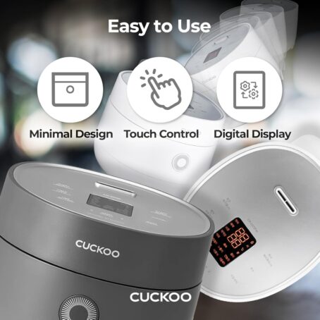 CUCKOO Best Rice Cooker with Stainless Steel Pot, 6-Cup Uncooked, 13 Menu Modes, LCD Display - Image 3