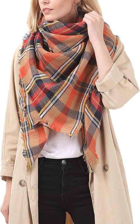 Fall Wardrobe Essentials - American Trends Women's Cozy Warm Winter Fall Blanket Scarf