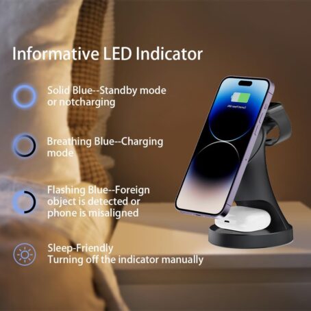 3 in 1 Magnetic Wireless Charger Stand