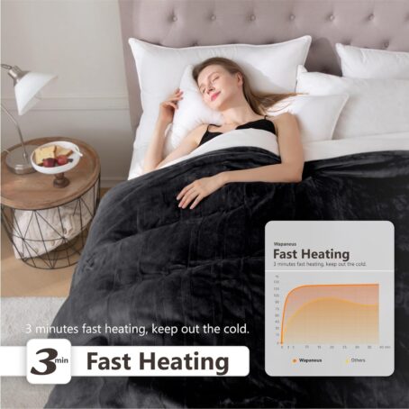 Heated Throw Blanket Electric Throw with 10 Heat Levels