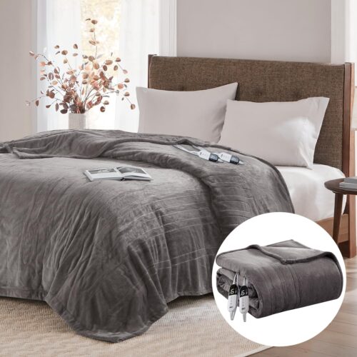 Degrees of Comfort Queen Size Electric Blanket with Dual Control, 6 Heating Levels, Auto Shut-Off