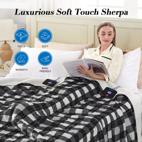 Best Electric Blanket Queen Size, Soft Flannel to Sherpa Heated Blanket