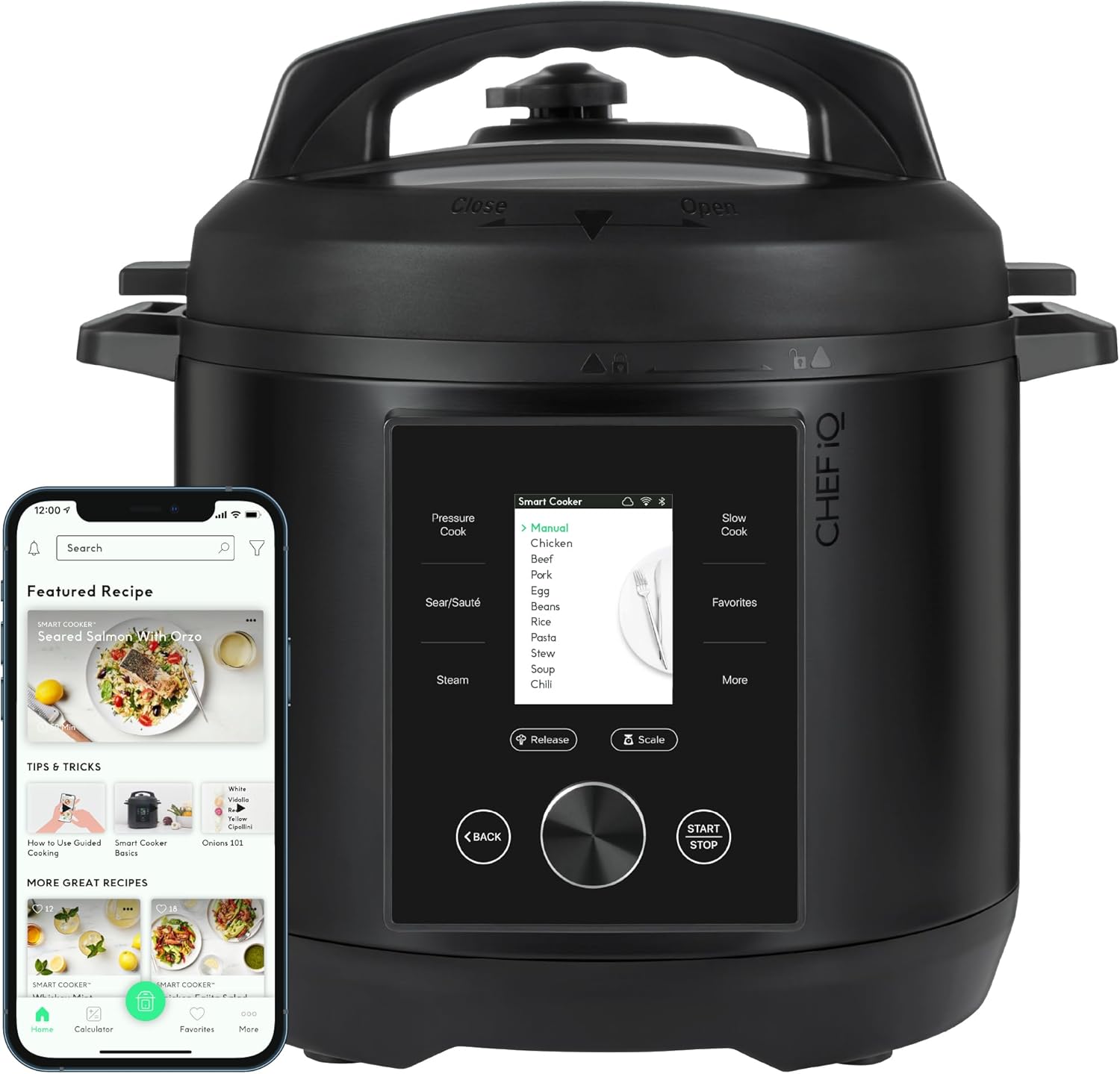 Healthy eating guide - CHEF iQ Smart Pressure Cooker 10 Cooking Functions & 18 Features, Built-in Scale, 1000+ Presets & Times & Temps w/App