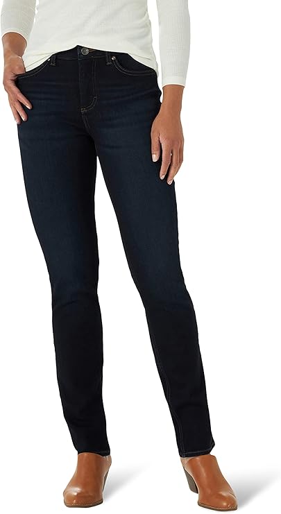 Lee Women's Ultra Lux Mid Rise Slim Fit Straight Leg Jean for Christmas outfit ideas