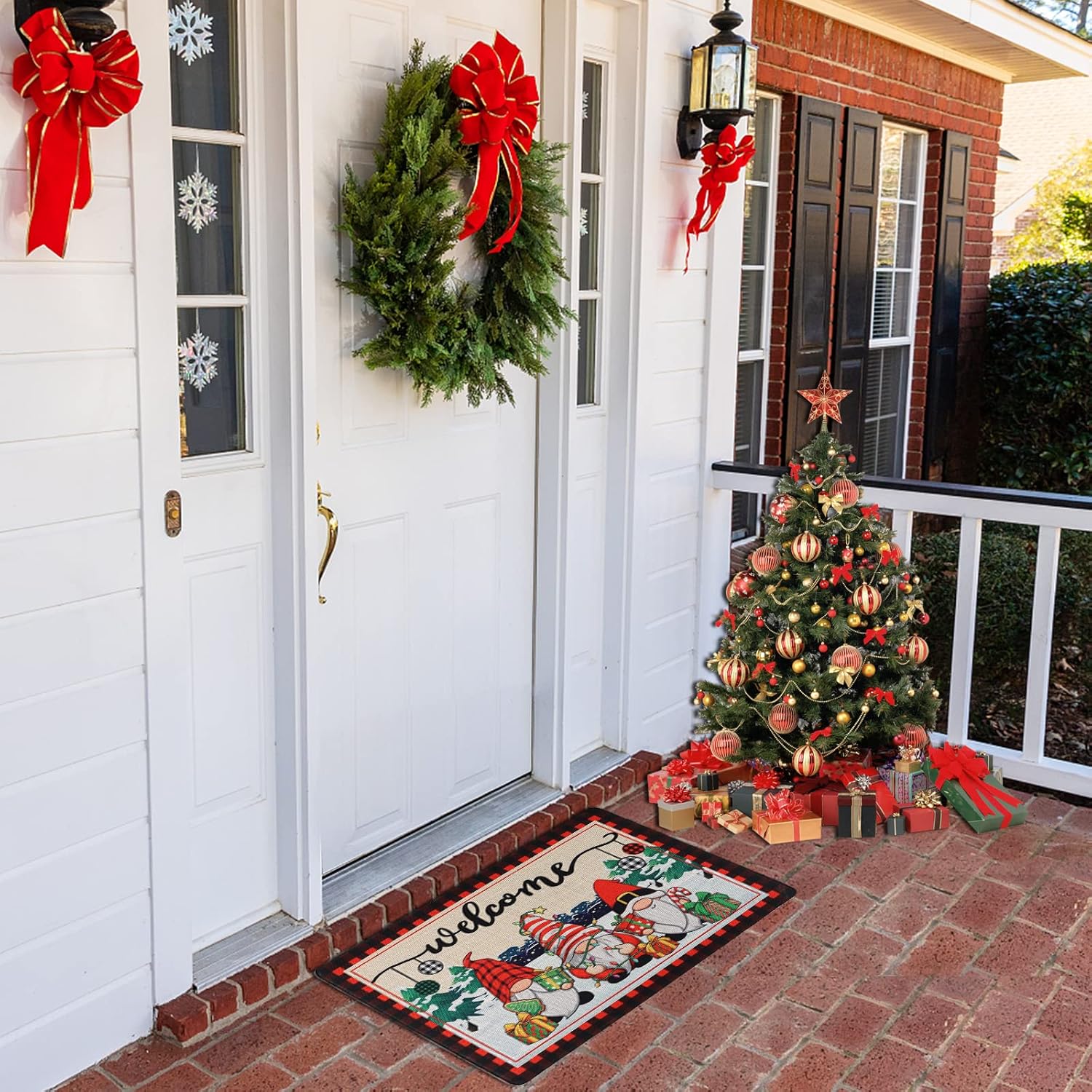 Christmas décor ideas - Christmas Door Mat, Christmas Welcome Mat, Christmas Doormat