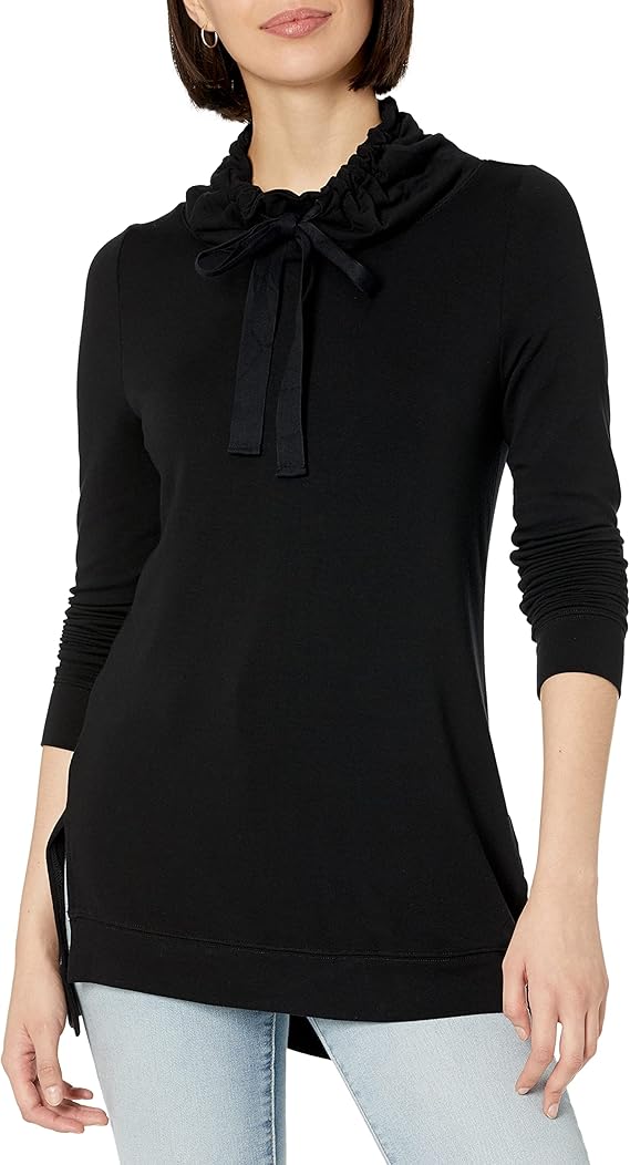 Women's Supersoft Terry Long-Sleeve Funnel Neck Tunic for Fall work outfits