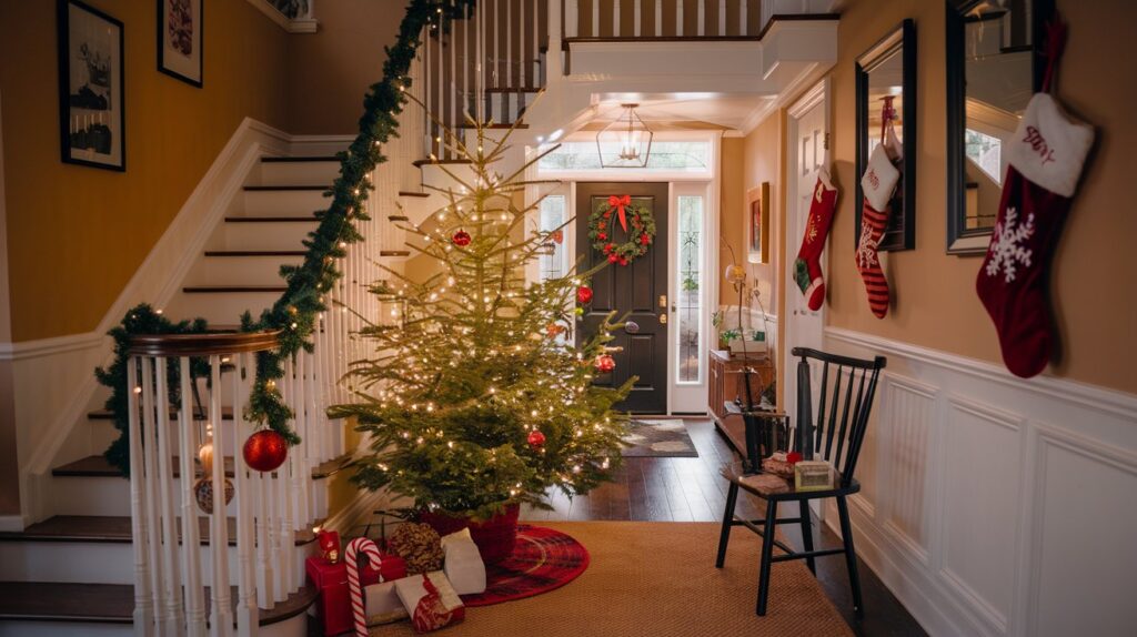 Entryway and Hallway Christmas Décor Ideas