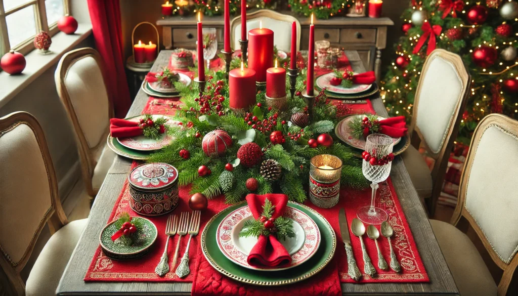 christmas-dining-room-table-setting