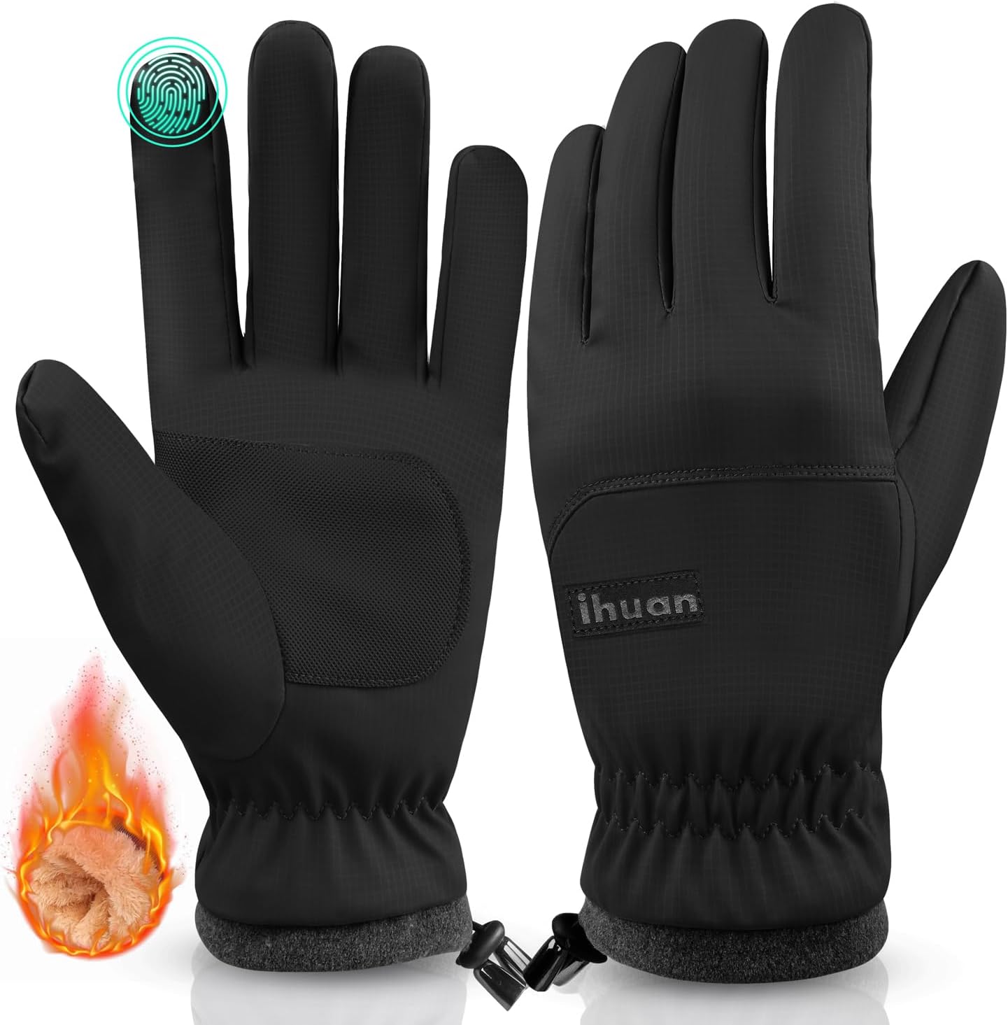 How to Layer for Cold Weather - ihuan Winter Waterproof Ski Gloves Men Women, Snow Warm Cycling Gloves Cold Weather, Driving Biking Running