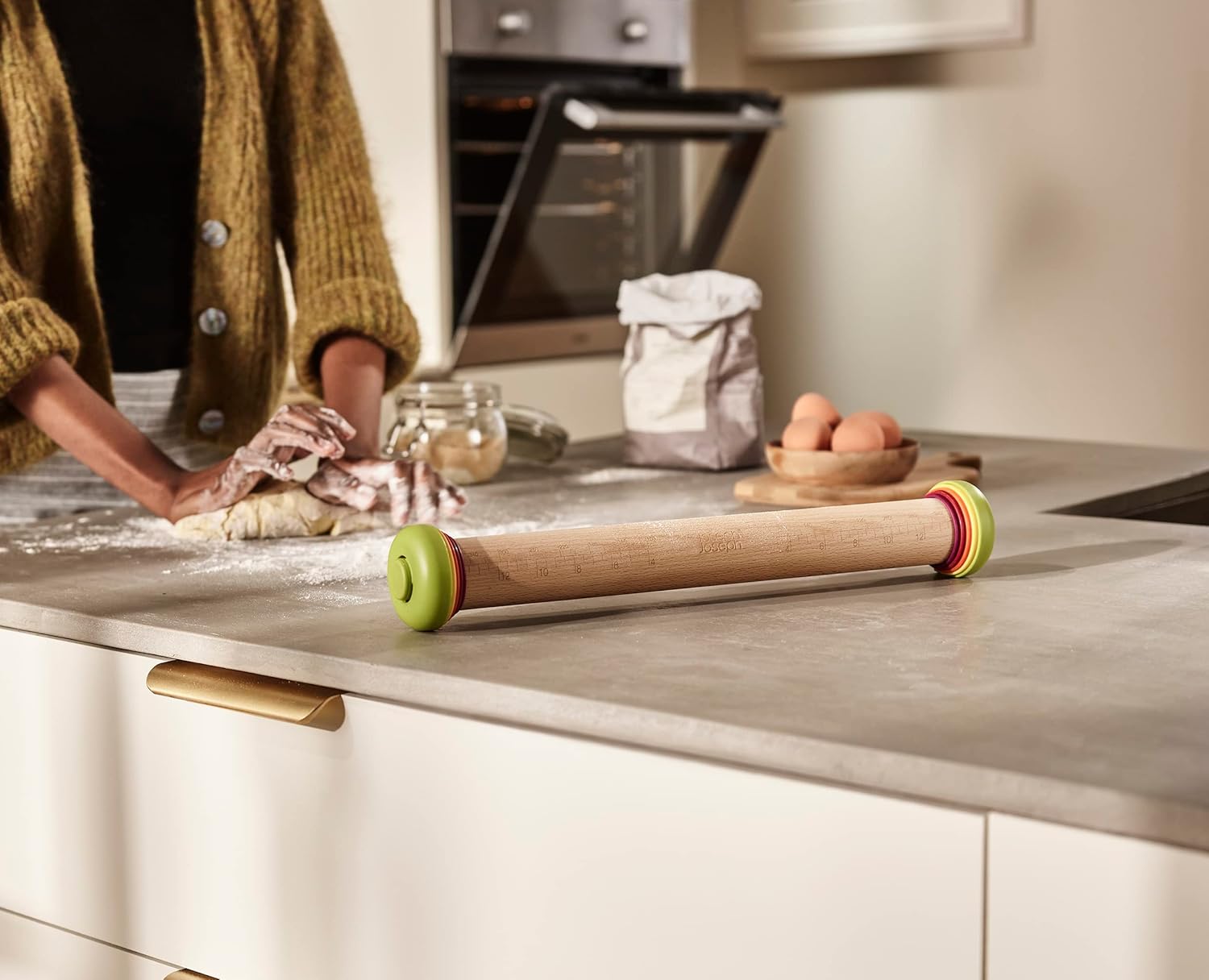 Christmas recipes for dinner - Joseph Joseph PrecisionPin Baking Adjustable Rolling Pin - Consistent and Even Dough Thickness for Perfect Baking Results