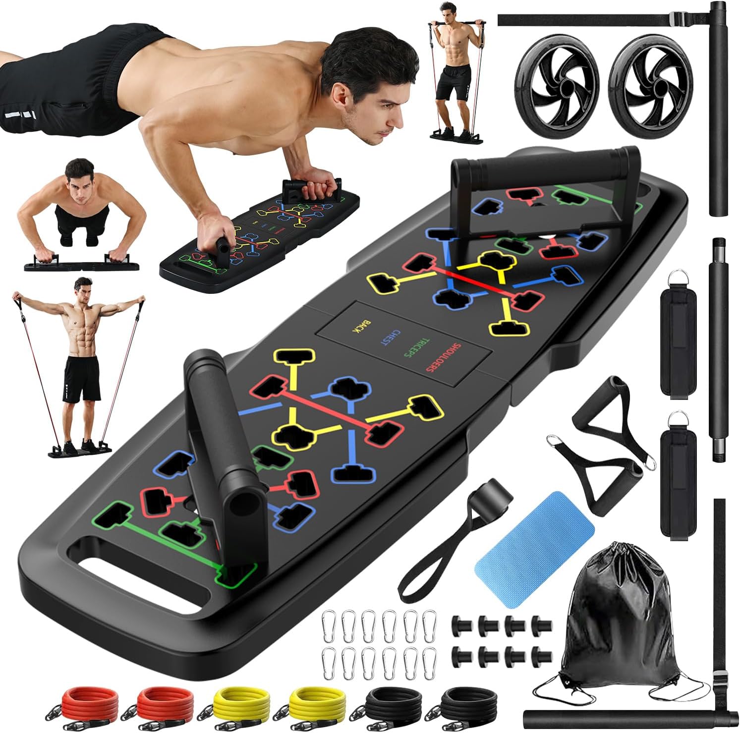 Valentine's Day Gifts - Push Up Board, Home Gym, Portable Exercise Equipment, Full Body Workout at Home