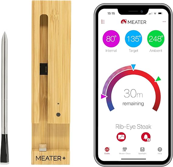 Christmas recipes for dinner - MEATER Plus: Smart Bluetooth Wireless Meat Thermometer Digital | BBQ, Grill, Oven, Smoker, Air Fryer, Deep Fryer, Kitchen