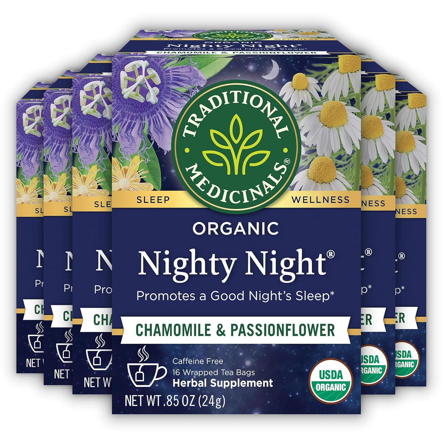 Traditional Medicinals Tea, Organic Nighty Night, Relax & Get a Good Night's Sleep