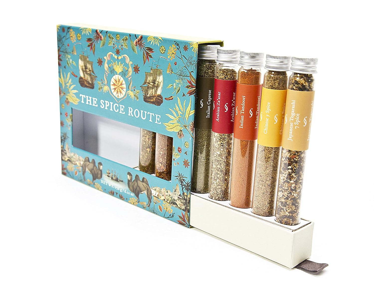 Valentine's Day Gifts - eat.art Spice Route | Superb Collection of Iconic and Exotic Spice Blends from Around the Globe | 8-Pack Gift Set