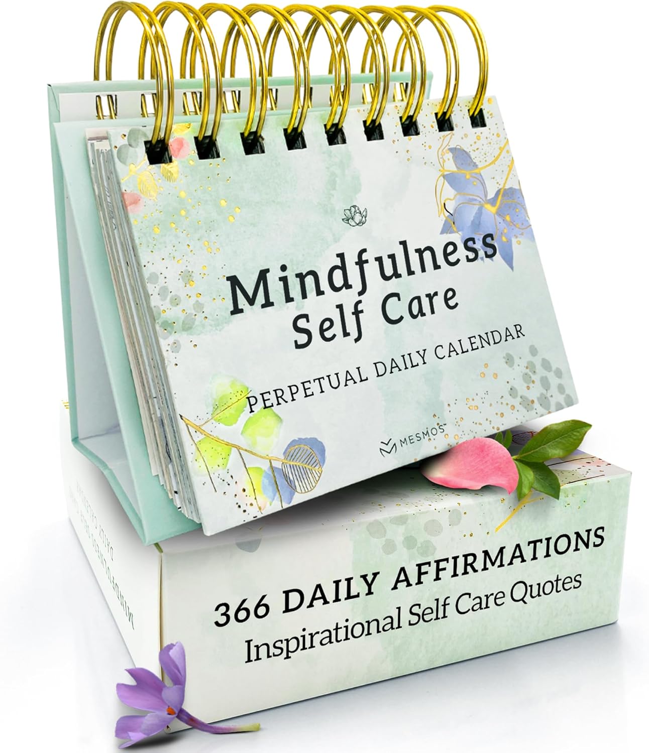 mindful self compassion practices - MESMOS Inspirational Christmas Gifts for Women, 366 Daily Affirmations, Stocking Stuffers, Perpetual Calendar, Mindfulness Self Care Gifts for Women 