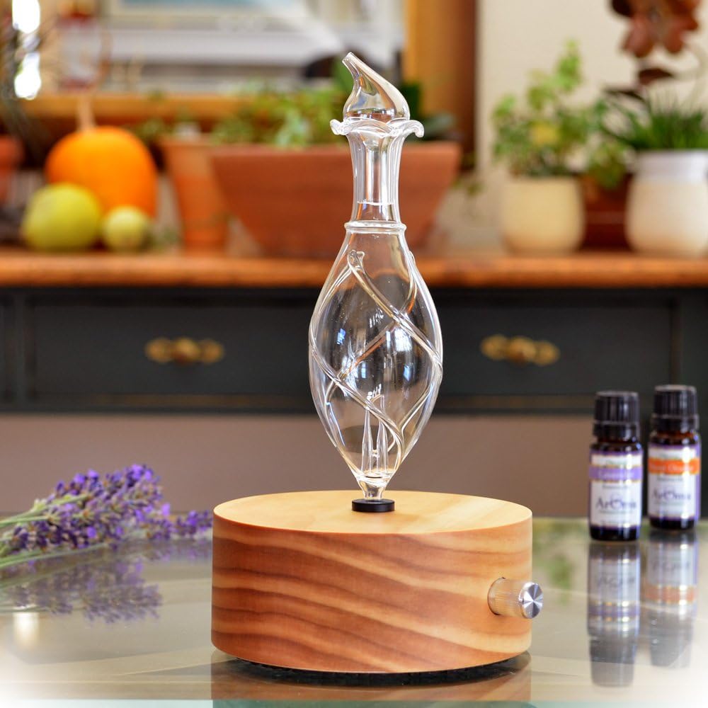 daily meditation routine - ArOmis AROMATHERAPY Wood and Glass Essential Oil Diffuser