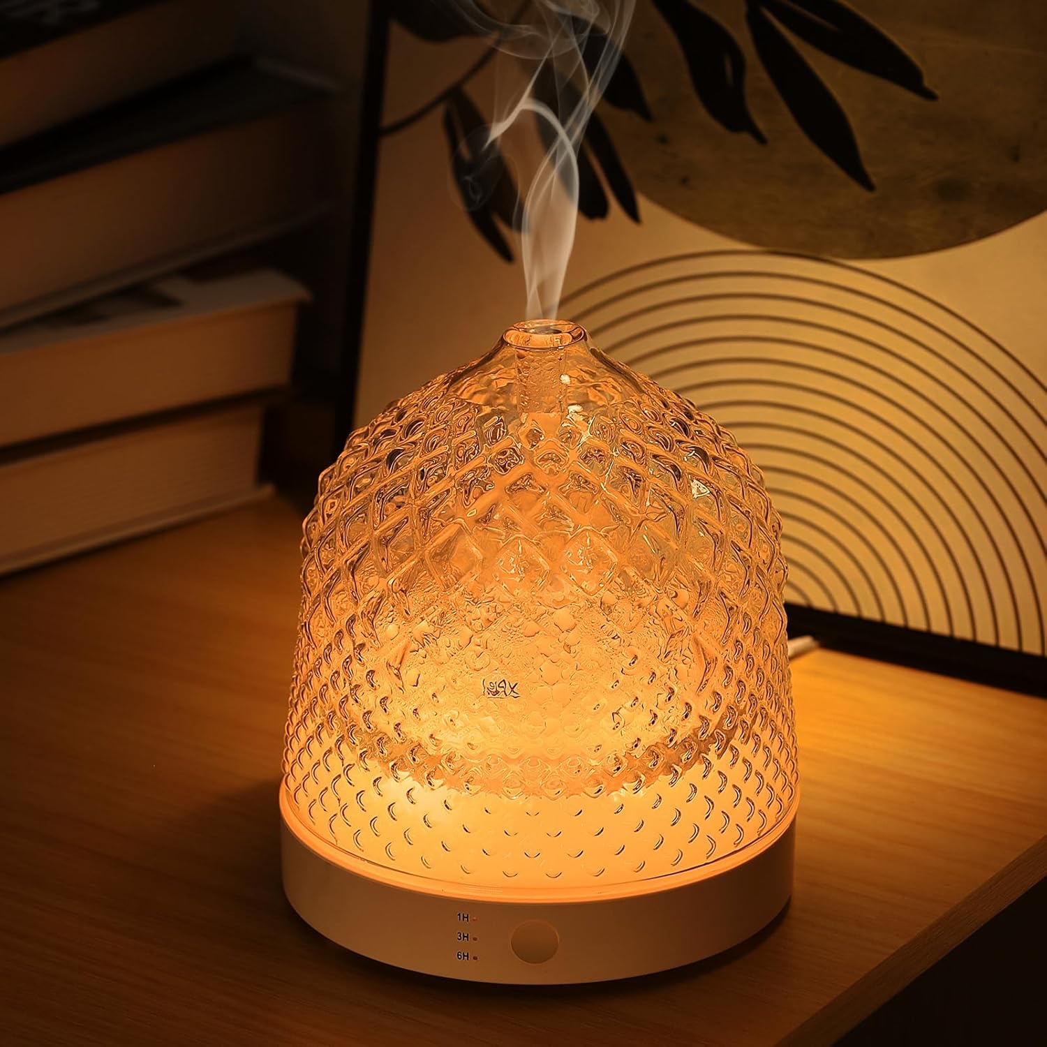 daily meditation routine - Glass Essential Oil Diffuser, 200ml Ultrasonic Aroma Diffusers 