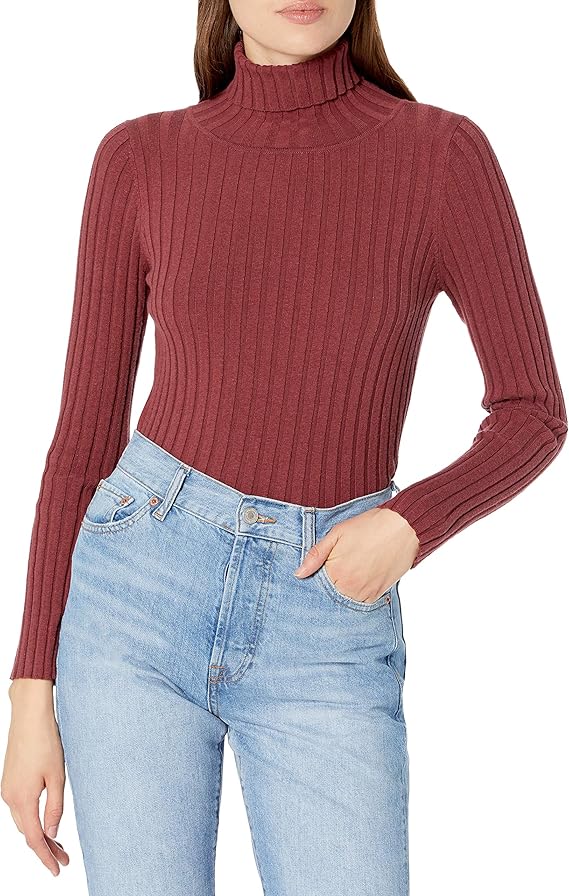 Casual winter outfits - The Drop Women's Amy Fitted Turtleneck Ribbed Sweater