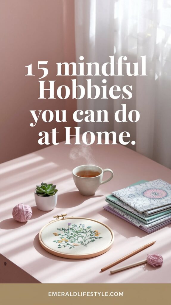 15 mindful home hobbies that are stress-relieving hobbies you can enjoy at home. From gardening to puzzles, rediscover you.