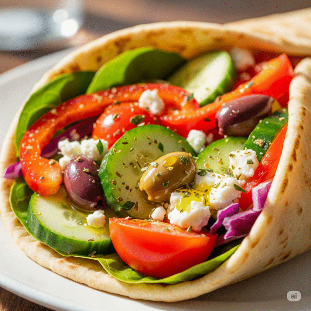 Mediterranean Veggie Wrap