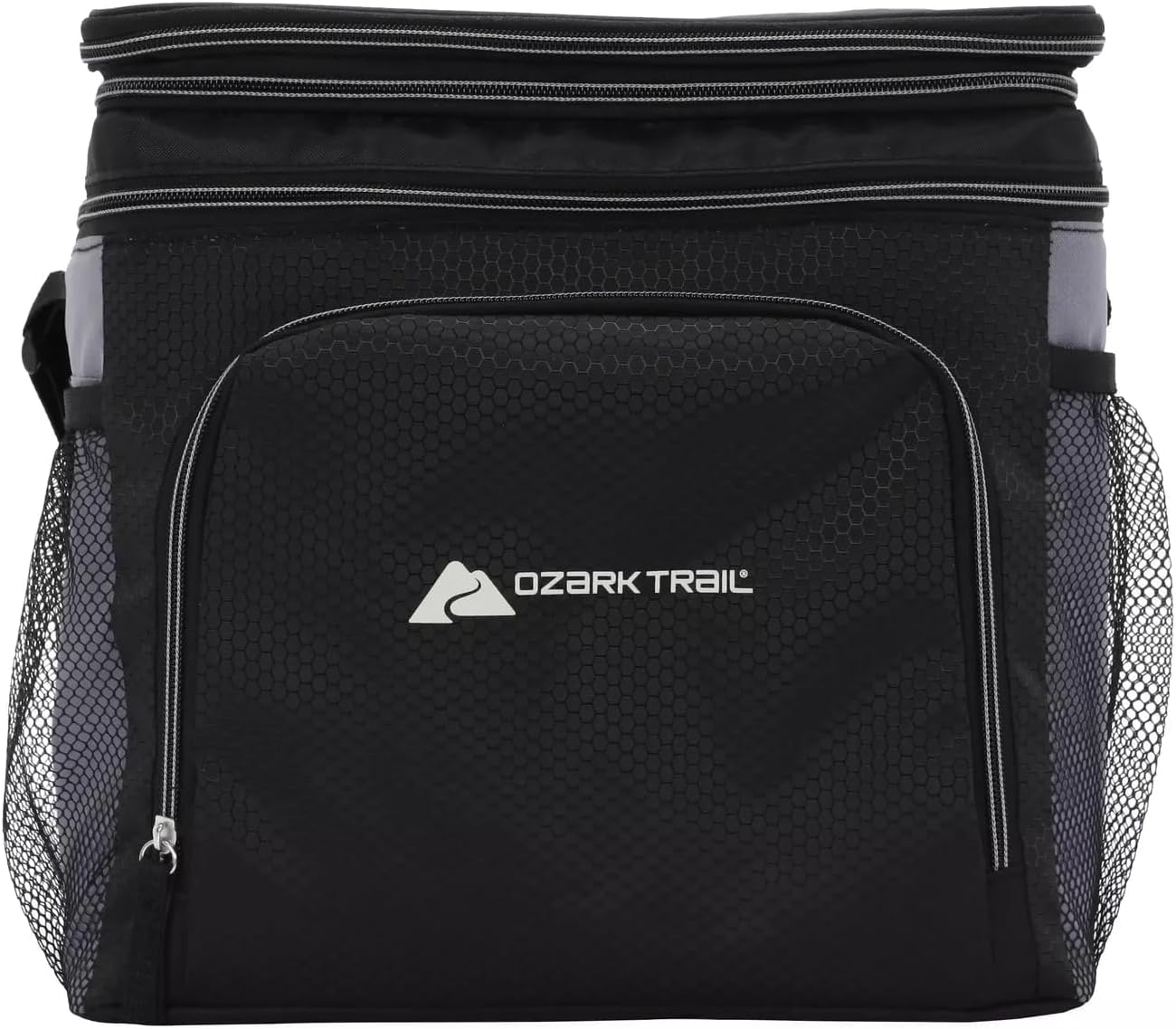 Ozark Trail 24 Can Soft-Sided Cooler, Black - Perfect for Camping, Picnics, and Outdoor Activities, Portable