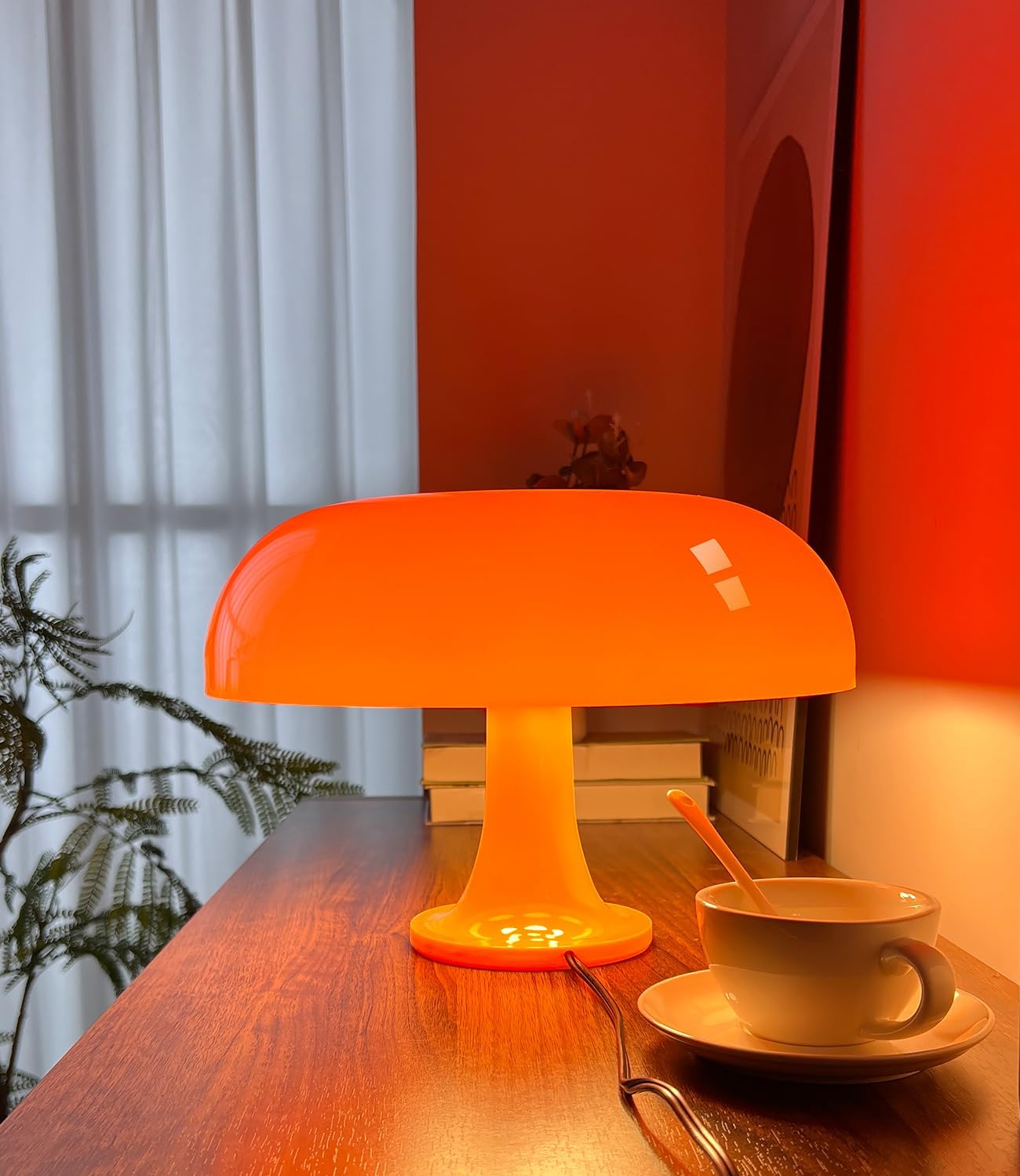 orange mushroom lamp