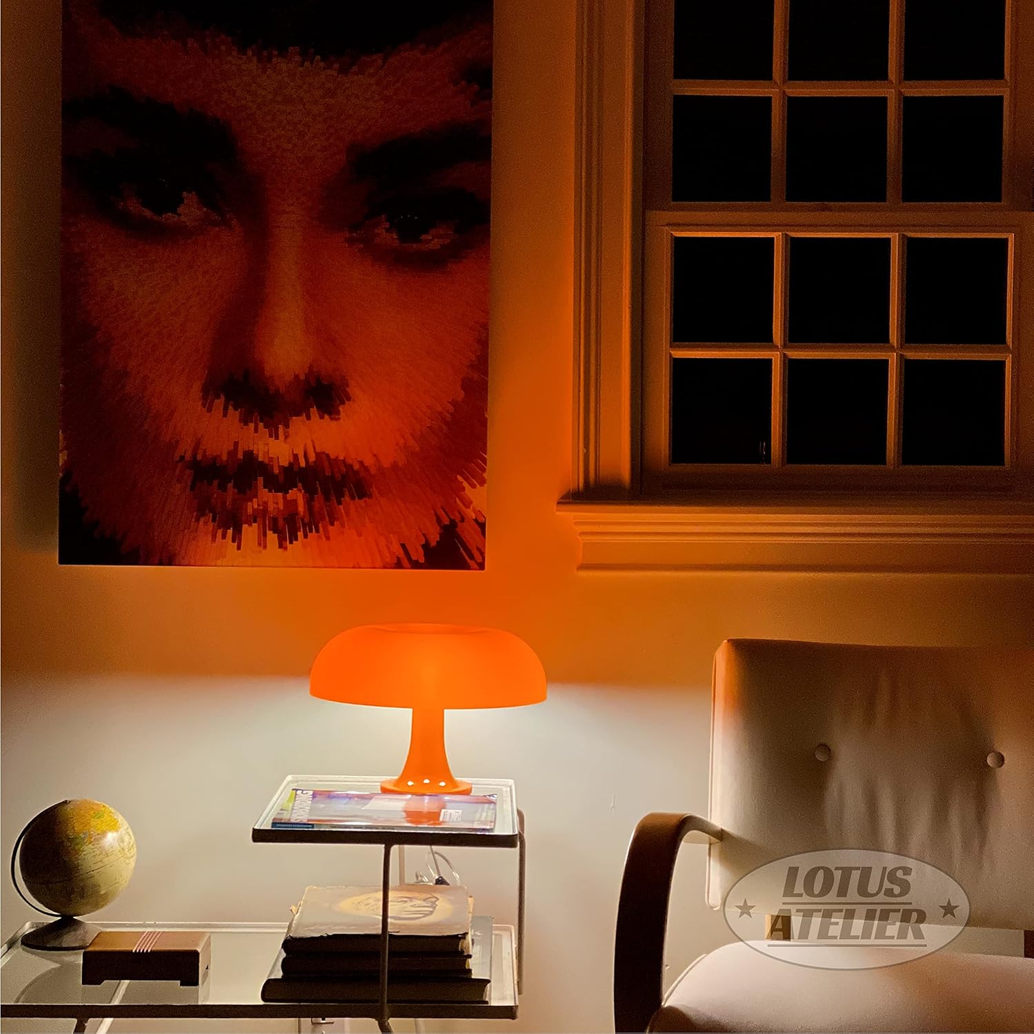 orange mushroom lamp