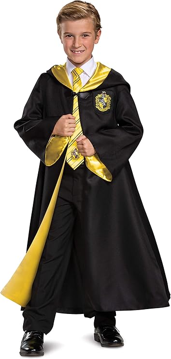 Harry Potter Robe, Official Hogwarts Wizarding World Costume Robes, Prestige Kids Size Dress Up Accessory