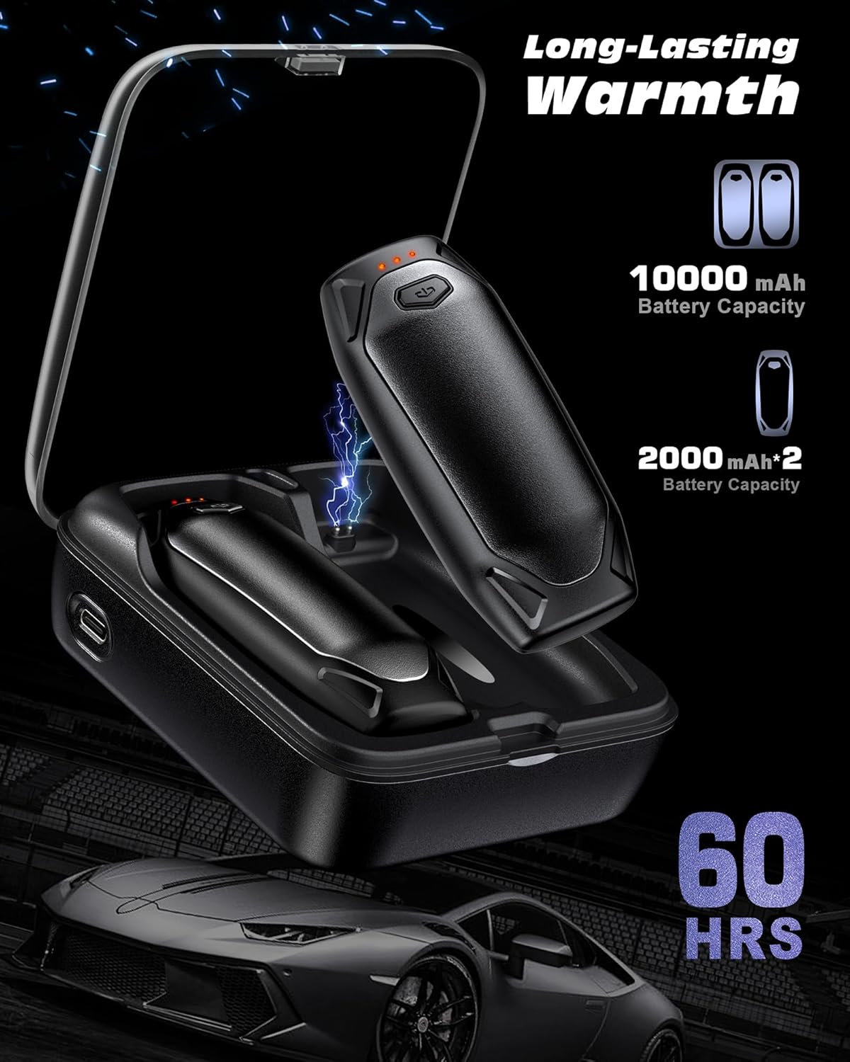 rechargeable hand warmers - Kesguar Hand Warmers Rechargeable - 2 Pack 14000mAh AI Electric Hand Warmers with Charging Case