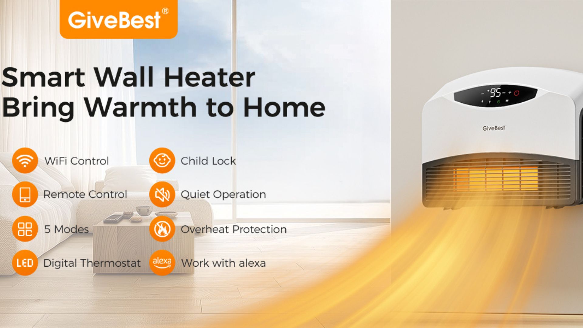 You are currently viewing GiveBest Electric Wall Heater Review: The Versatile Large Room Heater That Adapts to Your Life