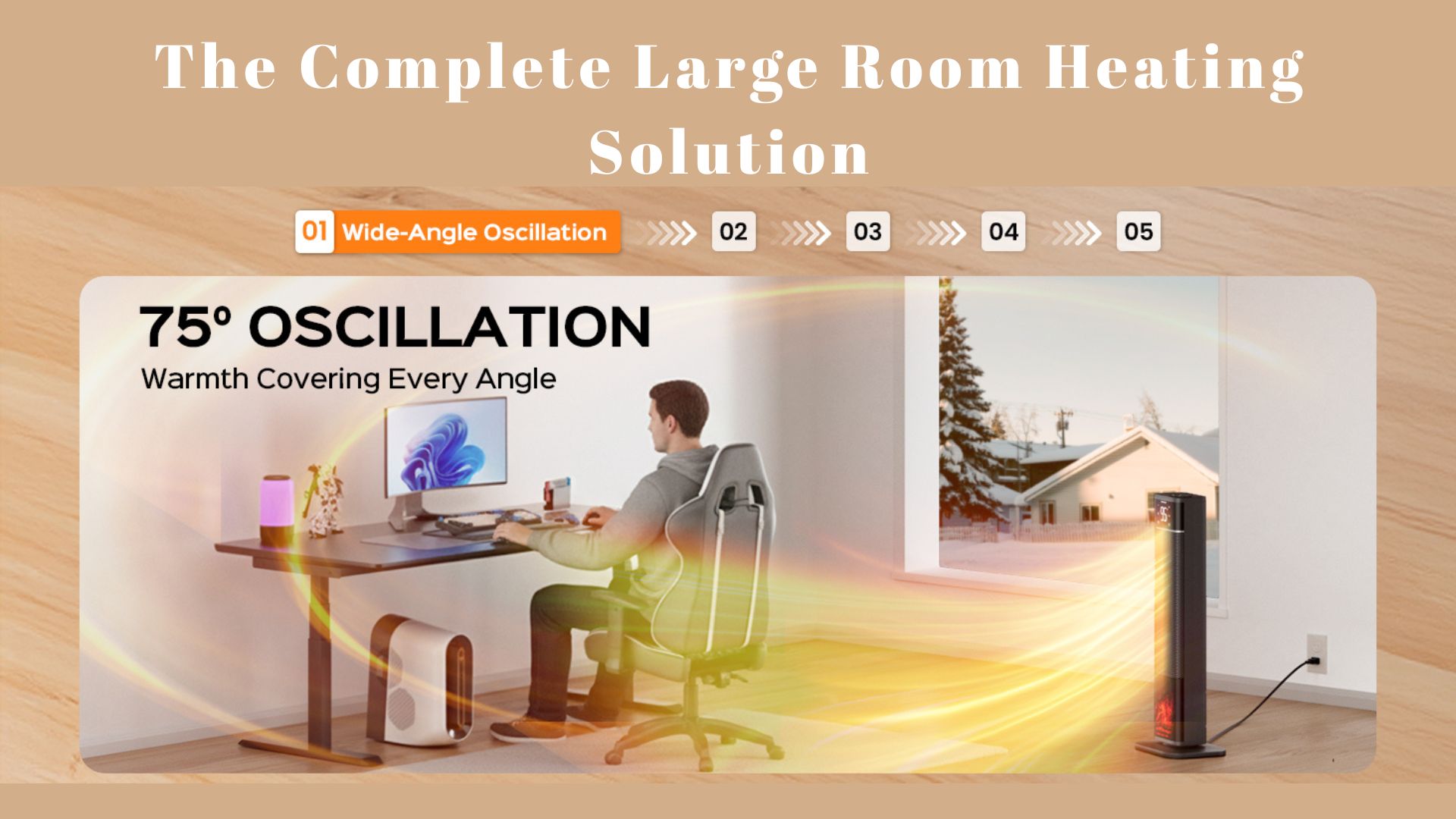 You are currently viewing TECXERLLON 32.3″ Tower Space Heater Review: The Complete Large Room Heating Solution You’ve Been Searching For