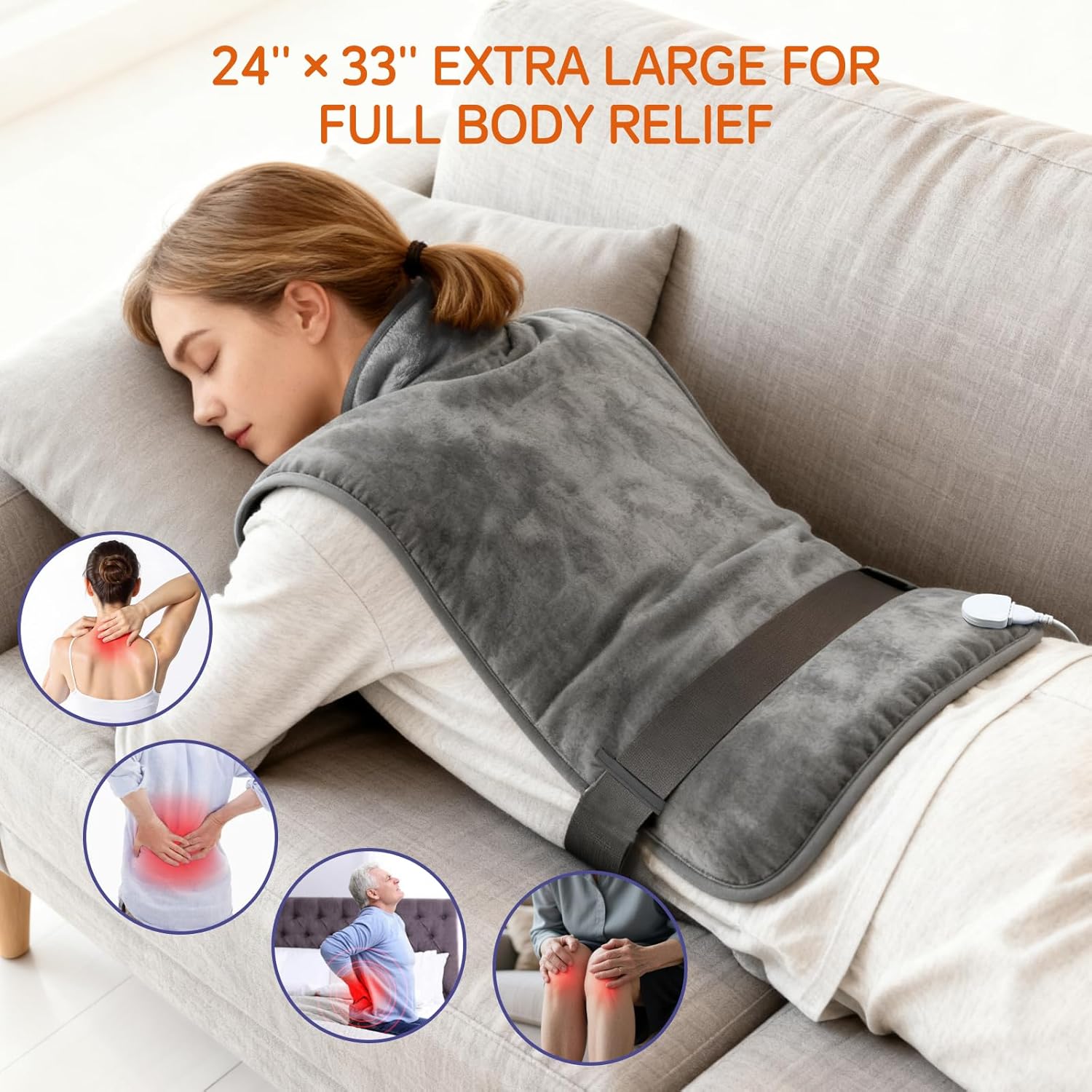 weighted heating pad