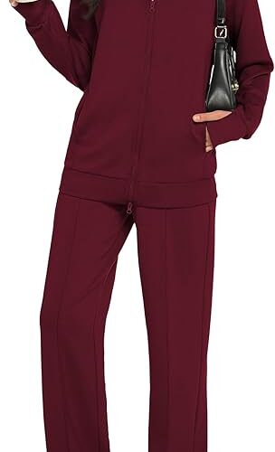 Women’s 2-Piece Lounge Set: Soft Zip-Up Sweatshirt & Joggers Tracksuit – The Ultimate Airport Travel Outfit