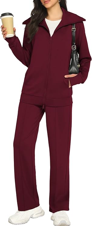 Women's 2-Piece Lounge Set: Soft Zip-Up Sweatshirt & Joggers Tracksuit – The Ultimate Airport Travel Outfit - Image 2