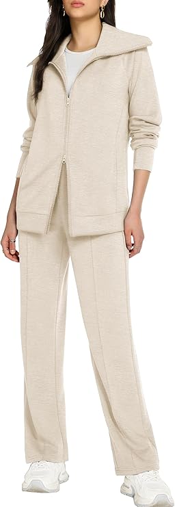 Women's 2-Piece Lounge Set: Soft Zip-Up Sweatshirt & Joggers Tracksuit – The Ultimate Airport Travel Outfit - Image 4