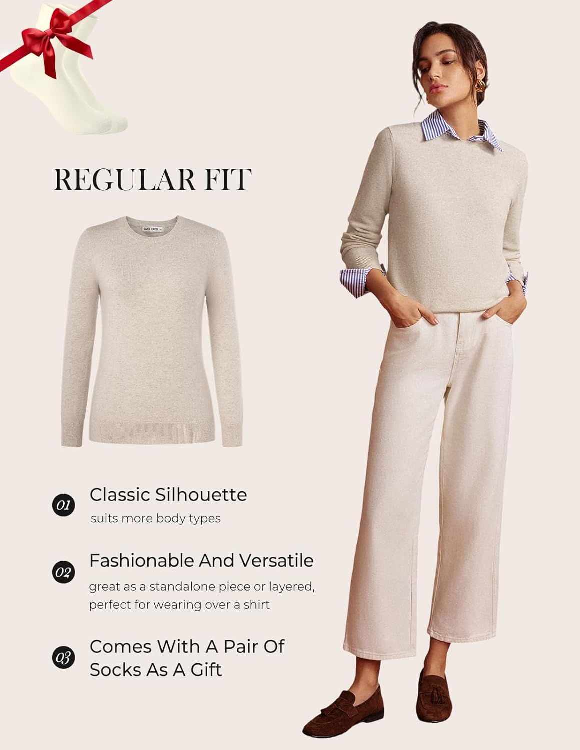 Casual Fall Crew Neck Sweater