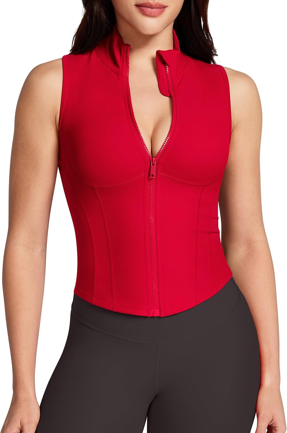 zip up workout vest