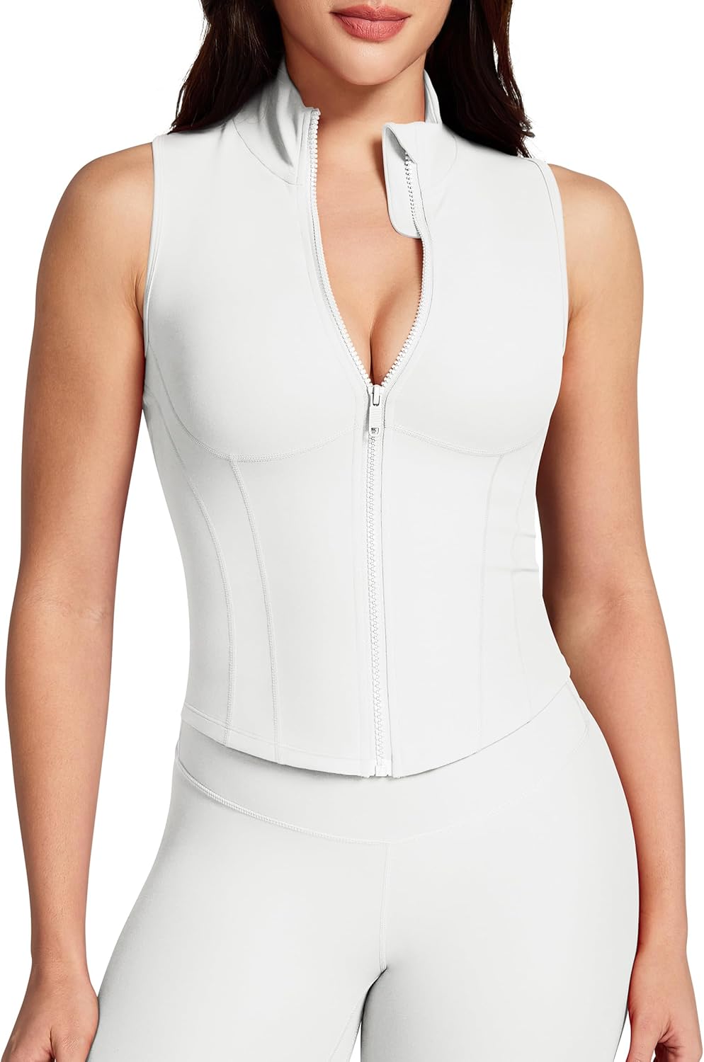 zip up workout vest