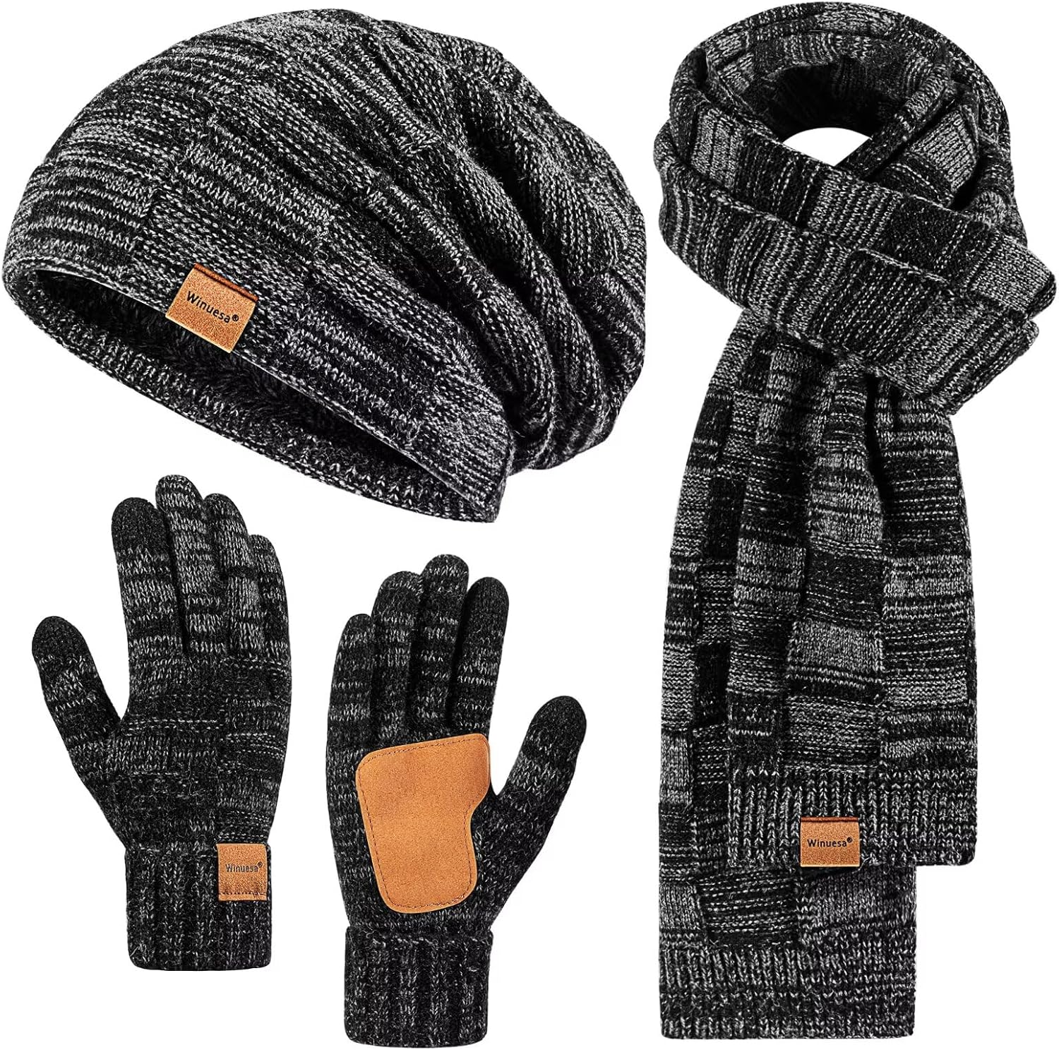 men's winter hat scarf gloves set