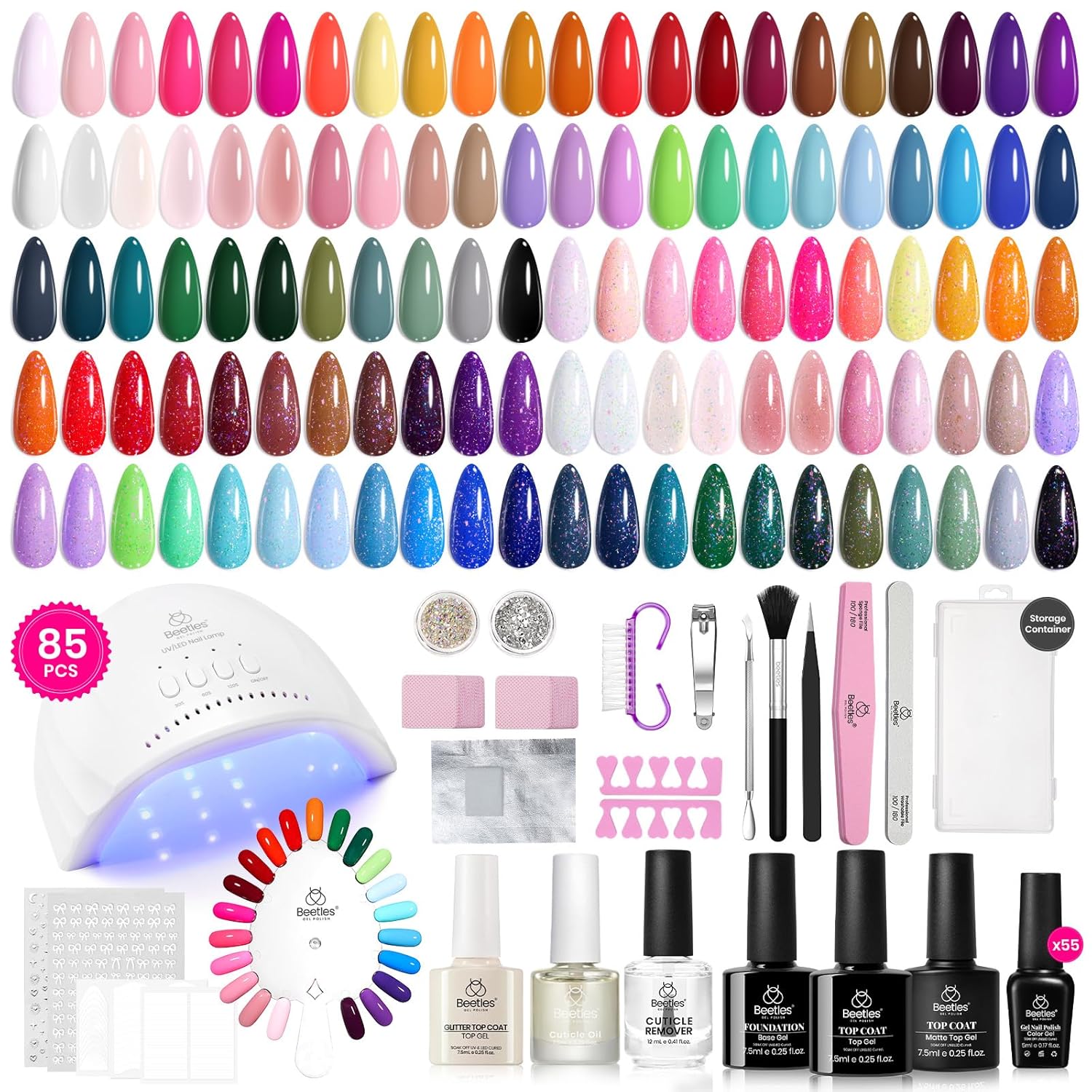 85 Pcs Gel Nail Polish Kit