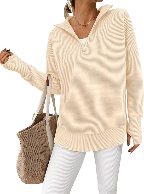 quarter zip pullover women