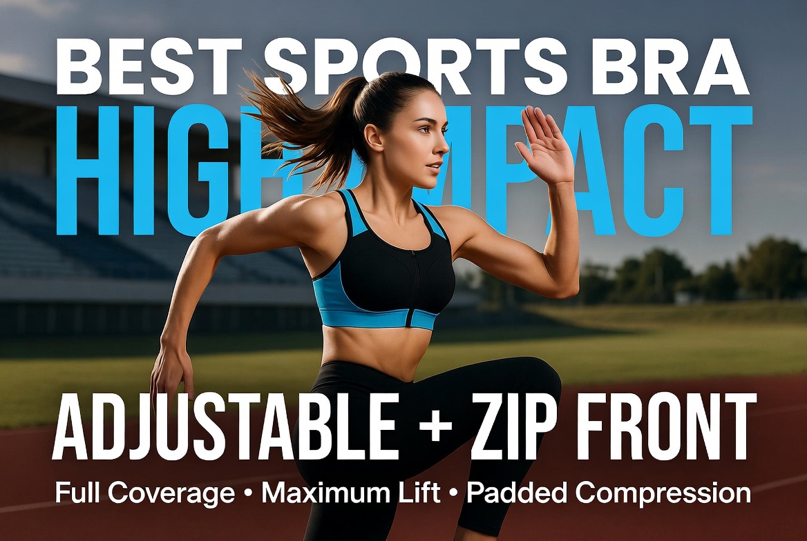 You are currently viewing Finally Adjustable: The Best Sports Bra High Impact Option With Zip Front, Full Coverage & Lift